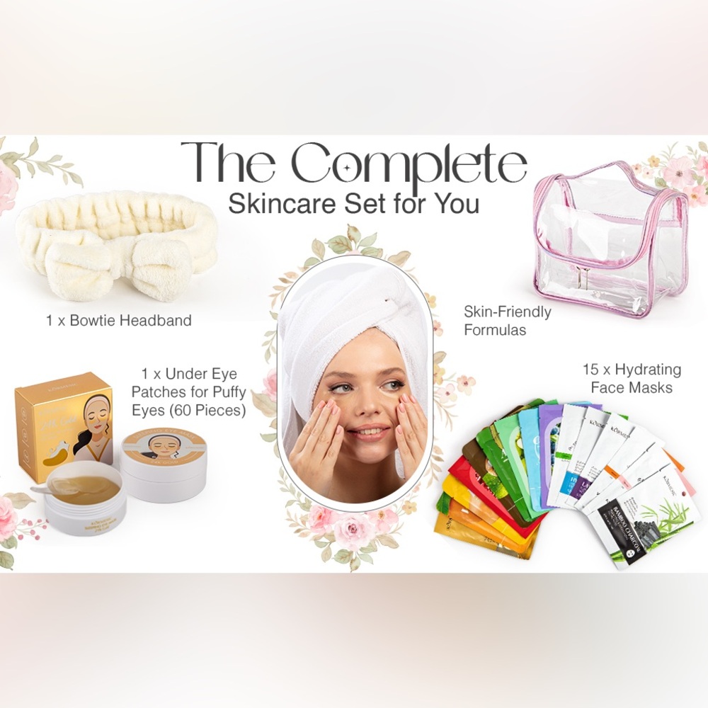 FLAMOR NATURAL BEAUTY 22 Piece Face Masks Skincare Boxed Set